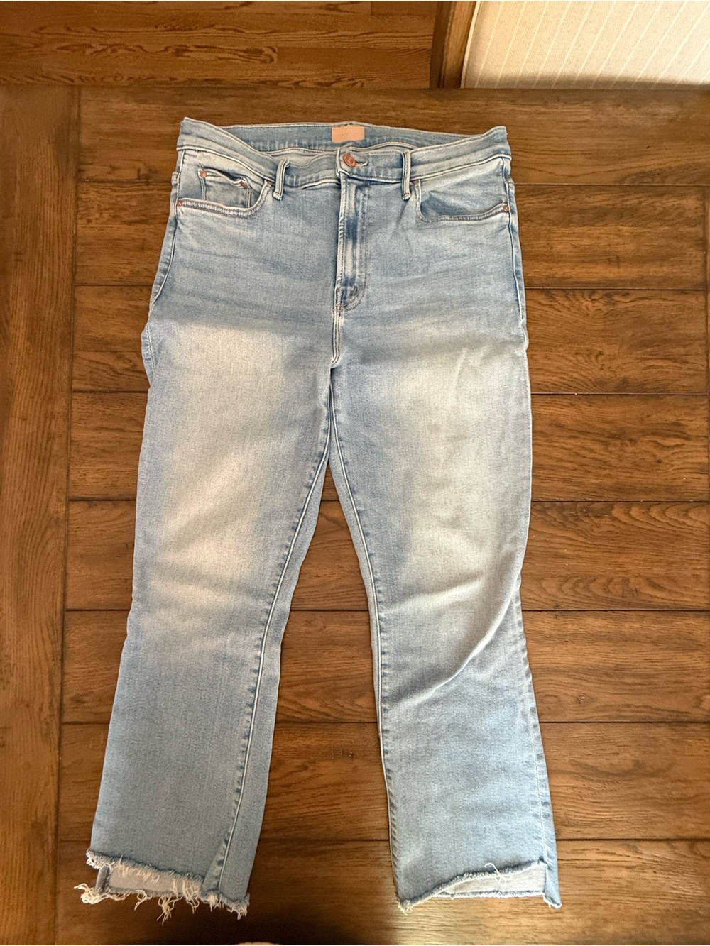 MOTHER Light Blue Cropped Ankle Jeans